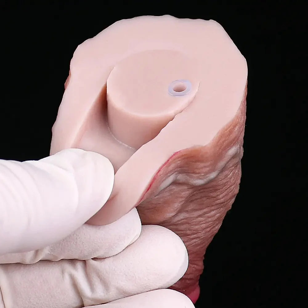 7.16in Double Density Silicone Soft Ejaculating Dildo For Suction Cup Dick