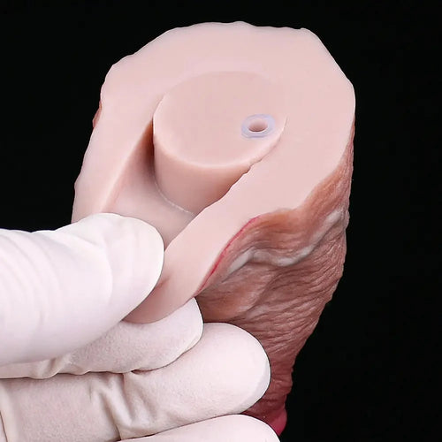 7.16in Double Density Silicone Soft Ejaculating Dildo For Suction Cup Dick