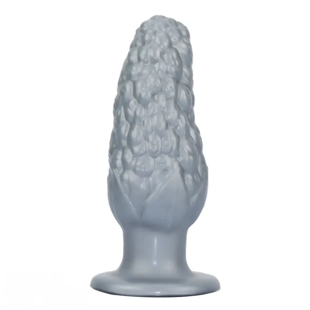 7.16in Graininess Raised Particles Reminiscent Corn Silicone Butt Plug Dildo