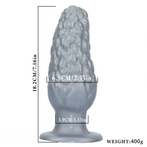 7.16in Graininess Raised Particles Reminiscent Corn Silicone Butt Plug Dildo