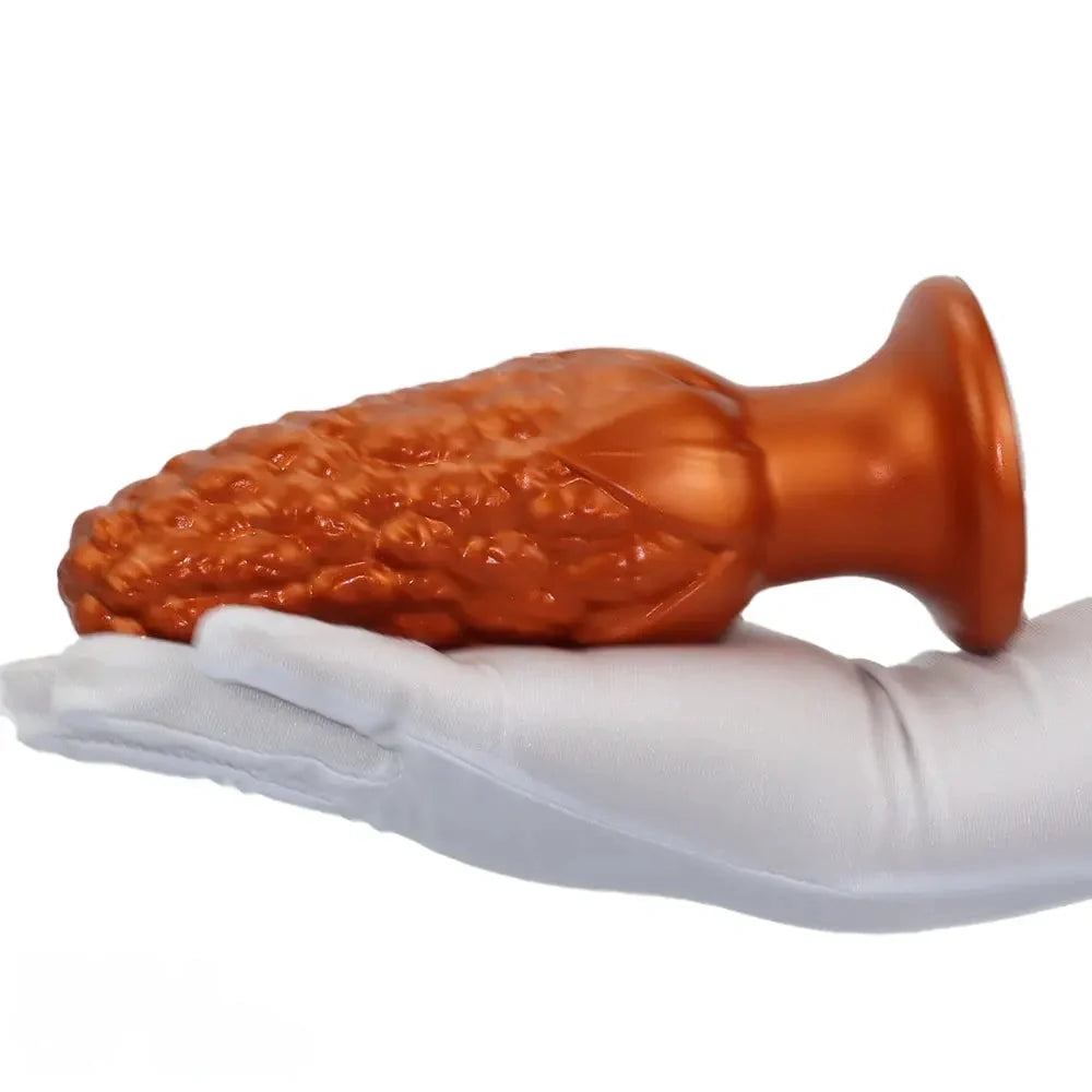 7.16in Graininess Raised Particles Reminiscent Corn Silicone Butt Plug Dildo