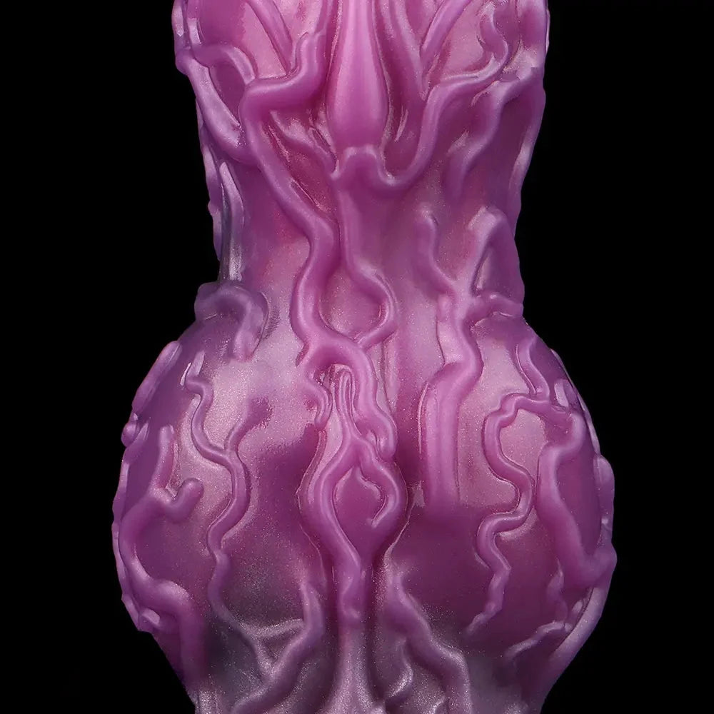 7.24in Fantasy Dog Knot Squeezing Inflatable Alien Penis Dildo For Clit