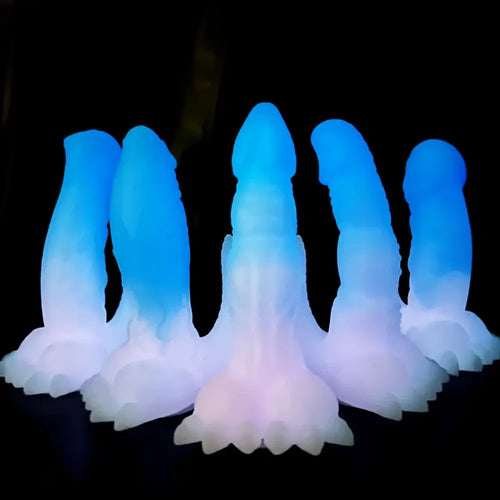 7.28in 9.44in Dinosaur Luminous Monster Soft Silicone Female Dildo