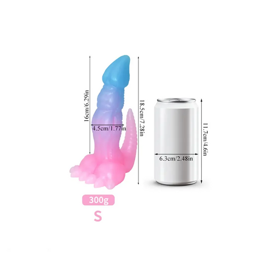 7.28in 9.44in Dinosaur Luminous Monster Soft Silicone Female Dildo