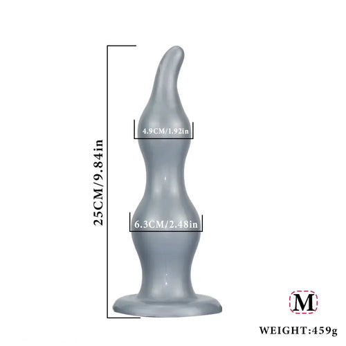 7.28in 9.84in 11.81in Silicone Soft Anal Plug Dildo Clitoris Vaginal Masturbator