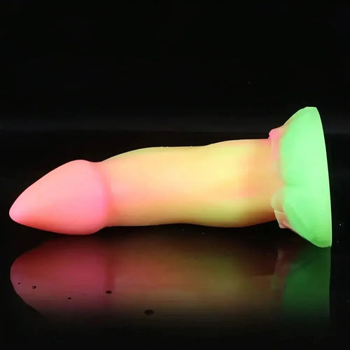 7.28in Colorful Silicone Dragon Monster Animal Dildo For Prostate Massage