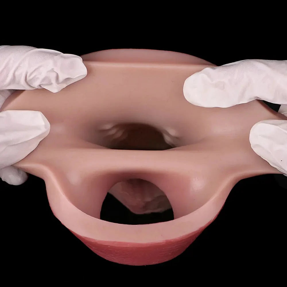 7.28in Flesh Lifelike Male Penis Sleeve Dildo For Prolong Ejaculating Time