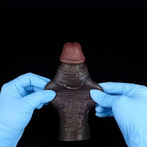 7.36in Soft Dildo Sheath With Ejaculation Ring For Pleasure & Discreet Use