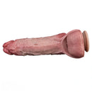 7.36in Vibrating Realistic Remote Silicone Hollow Dildo Sleeve Extender