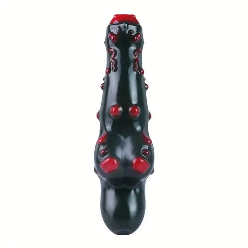 7.38in Alien-Like Colorful Bumps Liquid Silicone Dual-Use Dildo For Men