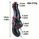 7.38in Alien-Like Colorful Bumps Liquid Silicone Dual-Use Dildo For Men