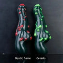 7.38in Alien-Like Colorful Bumps Liquid Silicone Dual-Use Dildo For Men