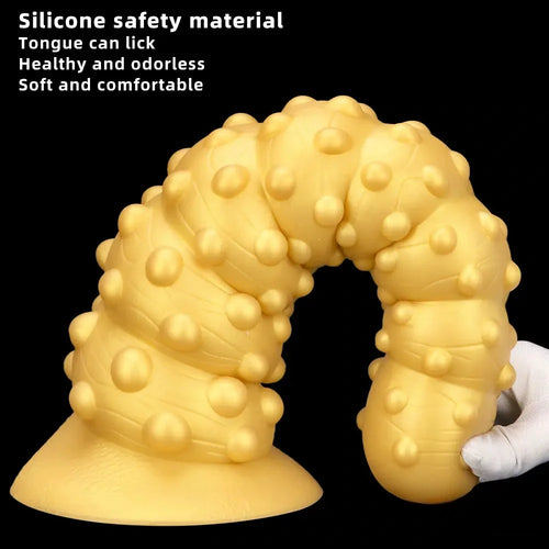 7.48in 11.02in 15in Soft Liquid Silicone Spiral Spiked Big Butt Plug Dildo