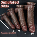 7.48in 8.46in 10.03in 11.22in Real Curved Silicone Strap on Dildo Love Toy
