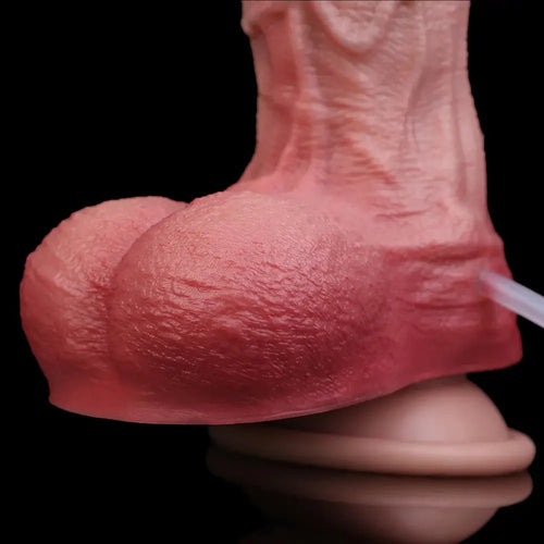 7.48in Dual Density Silicone Ejaculating Dildo Male Female Penis Anal Toy
