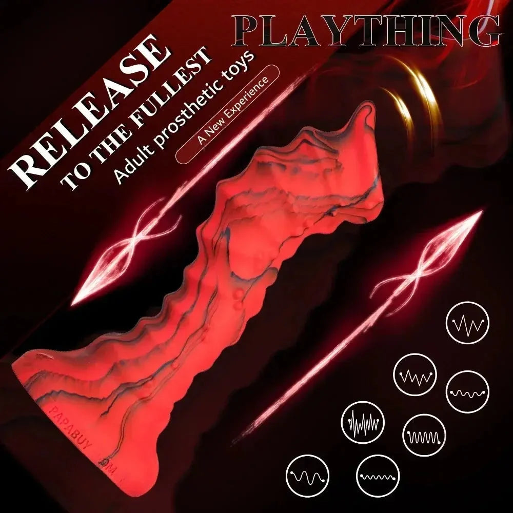 7.48in Fantasy Monster Exotic Alien Silicone Soft Suction Cup Dildo