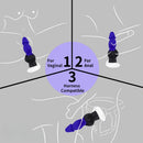 7.48in Fantasy Silicone Dildo For G-spot Anus Dual Pleasure Men Lesbian