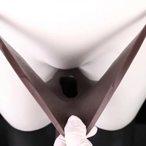 7.48in Hollow Strap on Silicone Soft Dildo Panty For Manual Climax Toy