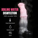7.48in Horse Cock Silicone Sleeve Soft Leather Armor Style Hollow Sleeve