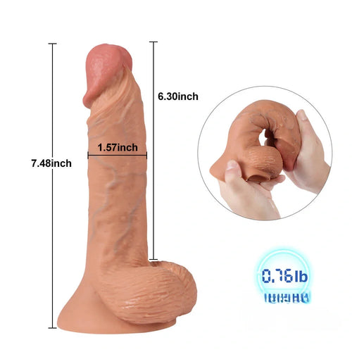 7.48in Lifelike Double Soft Real Feeling Dildo Sex Toy For Female