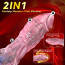 7.48in Monster Dragon Vibrating Pleasure Fantasy One-Click Orgasm Dildo