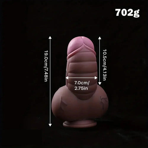 7.48in Realistic Fantasy Penis Liquid Silicone Soft Odd Cock Thick Dildo
