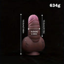7.48in Realistic Fantasy Penis Liquid Silicone Soft Odd Cock Thick Dildo