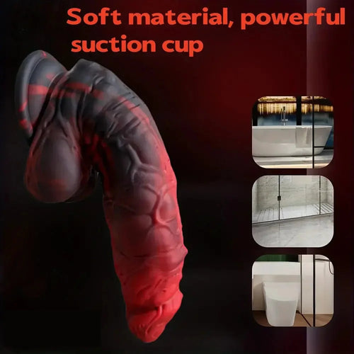 7.48in Realistic Liquid Silicone Beginner Friendly Male Female Soft Dildo