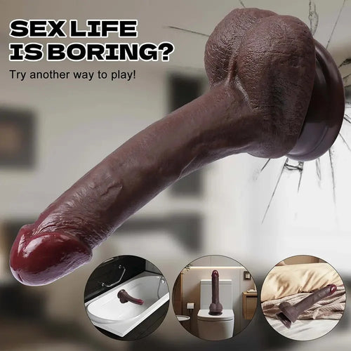 7.48in Realistic Silicone Cock Dildo Real Natural Touch For G-spot Stimulation