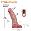 7.48in Vibrating Real Remote Silicone Hollow Dildo Sleeve Cock Extender