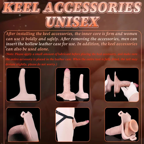 7.4in Strap on Penis Extender Cock Sleeve Dildo For G-Spot Anal Use