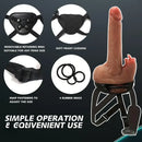 7.59in Automatic Vibrating Telescopic Heating Automatic Strap on Dildo