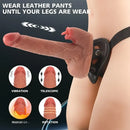 7.59in Automatic Vibrating Telescopic Heating Automatic Strap on Dildo