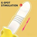 7.59in Banana Thrusting Vibrating Silicone Soft Dildo For Prostate Vagina