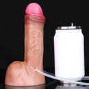 7.59in Inflatable Squirting Soft Silicone Dildo Penis For Gay Masturbation