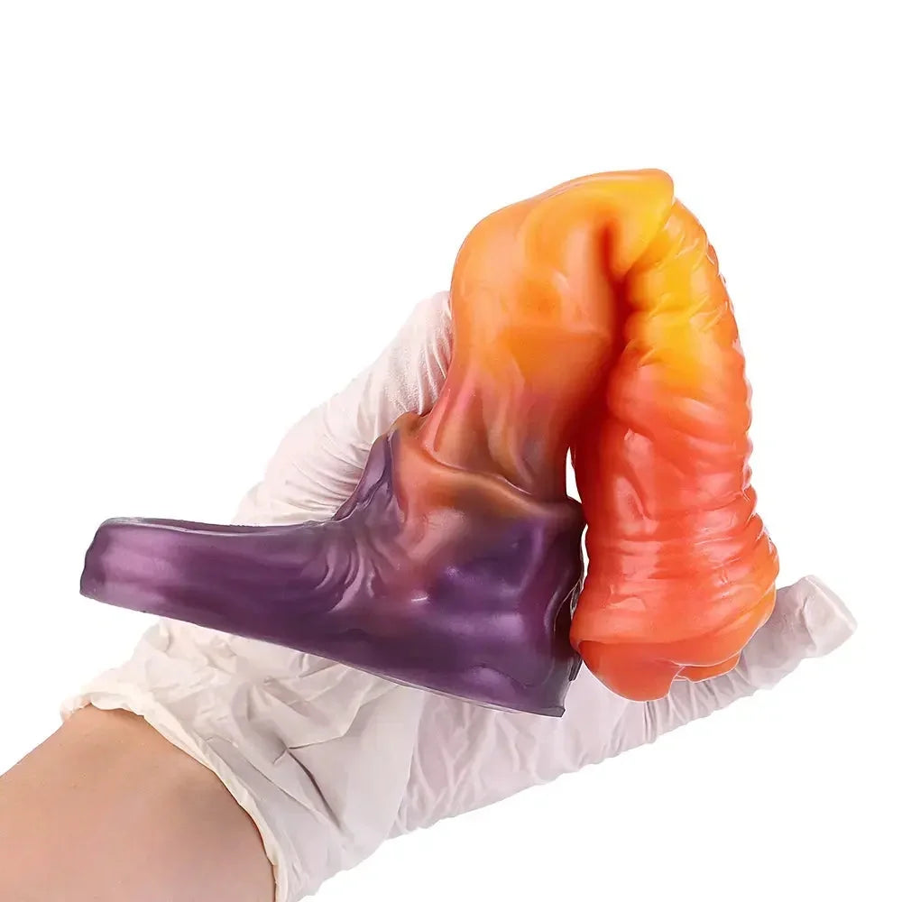 7.59in Warhorse Cock Fire Vein Gradient Tone Cock Dildo Sleeve For Male