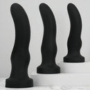 7.67in 9.25in 11.22in Black Silicone Anal Plug Dildo For Couples Men