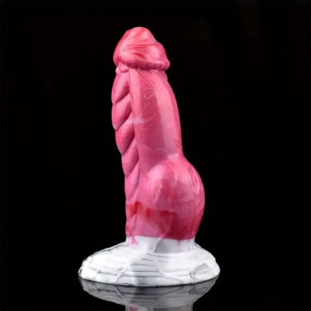 7.67in Fantasy Monster Silicone Soft Dildo For Prostate With Big Knot