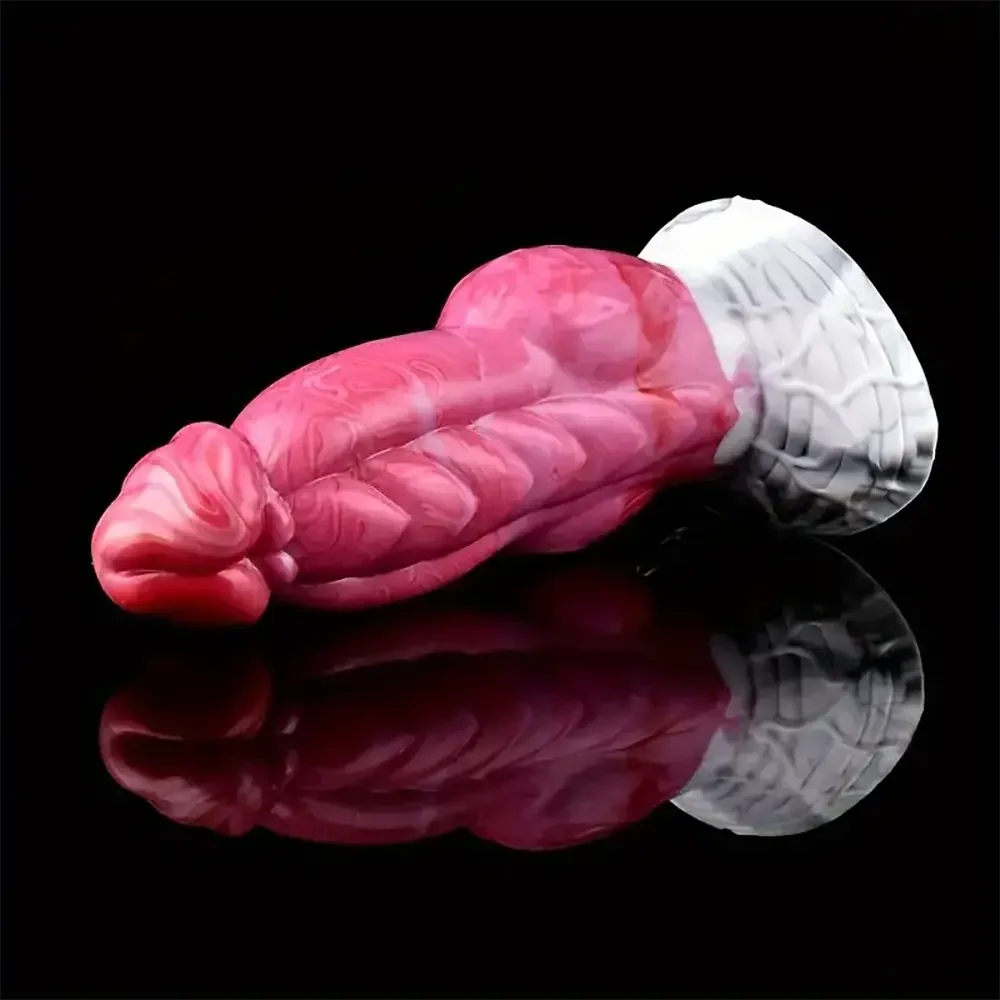 7.67in Fantasy Monster Silicone Soft Dildo For Prostate With Big Knot
