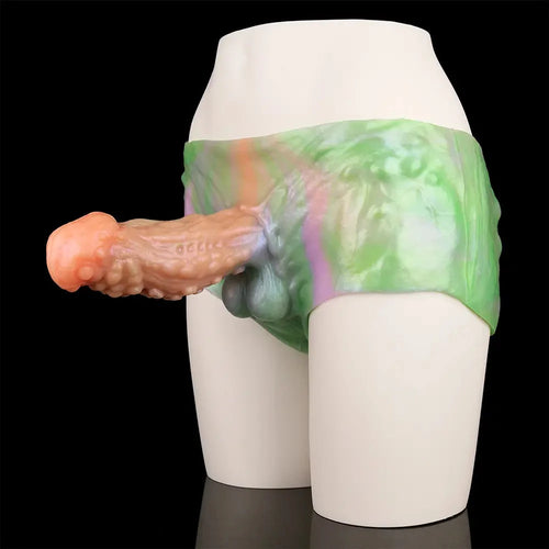 7.67in Monster Hollow Dildo Harness Pants Strap on Cock Fantasy Dildo