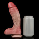 7.68in Soft Liquid Silicone Double-Layered Penis Simulator Dildo With Base