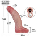 7.68in Vibrating Real Automatic Silicone Hollow Dildo Sleeve Cock Extender