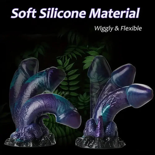 7.6in Dragon Fantasy Silicone Anal Monster Dildo With Tentacle Suction Cup