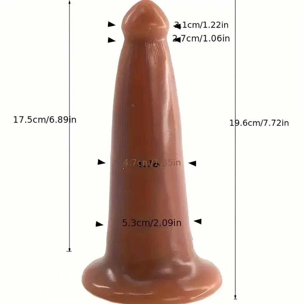 7.72in Mushroom Head Dildo Silicone Thick Simulation Anal Butt Plug