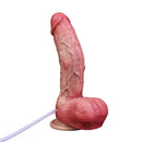 7.76in Flesh Lifelike Liquid Silicone Double Layer Realistic Cumming Dildo