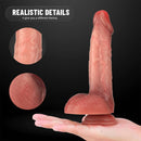 7.84in Lifelike Soft Silicone Dildo For Vaginal G-spot Stimulation