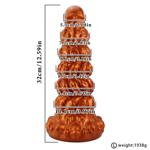 7.87in 10.23in 12.59in Scary Huge Fantasy Butt Plug Dildo For Prostate Massage
