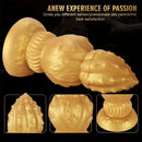 7.87in 9.05in 10.23in 11.41in Golden Gourd Sharp Pointed Large Thick Dildo