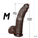 7.87in 9.25in 10.62in Uncut Foreskin Strap on Dildo Masturbation Device