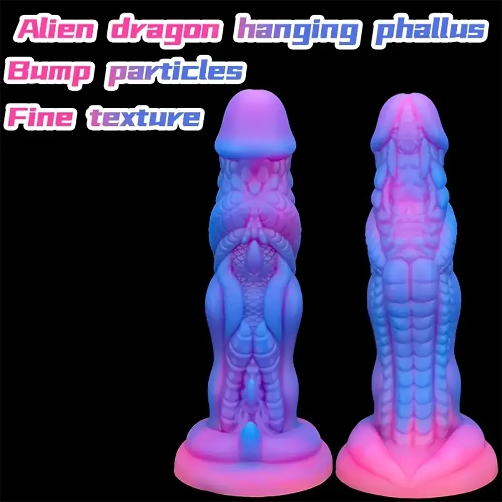 7.87in Alien Dragon Anal Plug Liquid Silicone Monster Dildo For Women